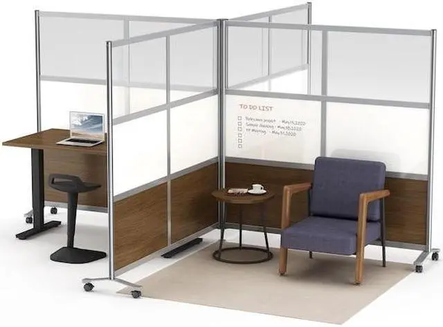 Alt view image 10 of 20 - Lorell Legs, F/Panel Dividers, W/Casters, 18-3/4"X2"X48-3/8", Sr (LLR90272)