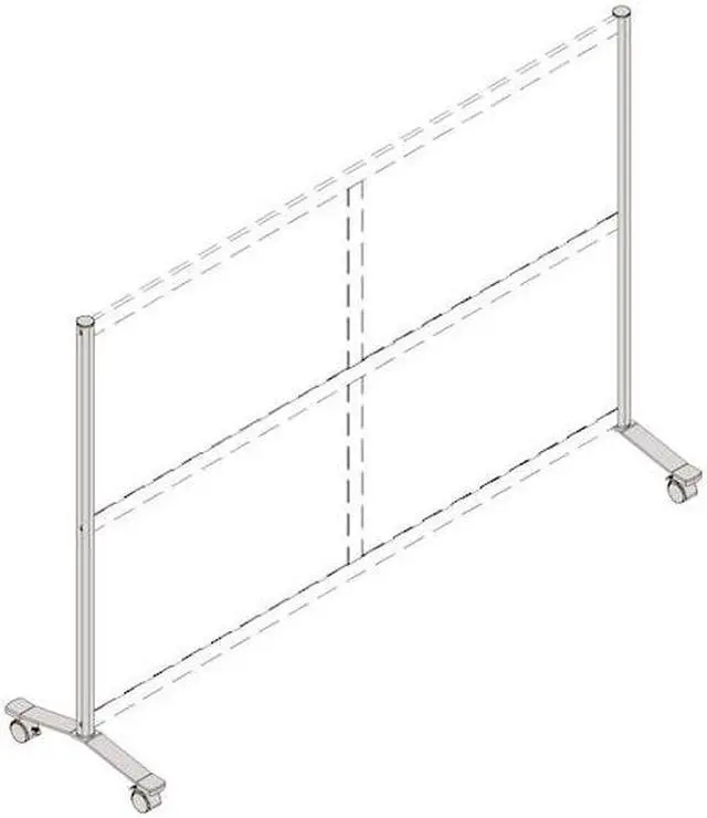 Alt view image 14 of 20 - Lorell Legs, F/Panel Dividers, W/Casters, 18-3/4"X2"X48-3/8", Sr (LLR90272)