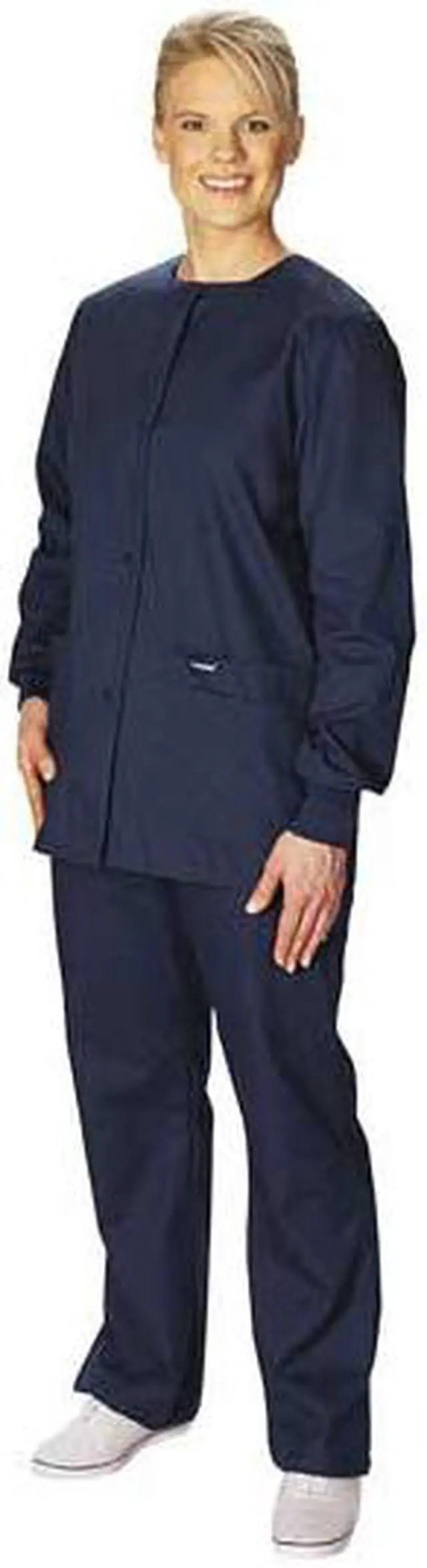 Alt view image 3 of 3 - LANDAU 7525BNP XXXL Warm up Jacket,3XL,Navy,Womens