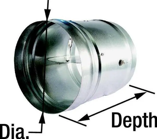 Alt view image 3 of 4 - Round Fire Damper, 165 Deg F, 13-5/8 In. D