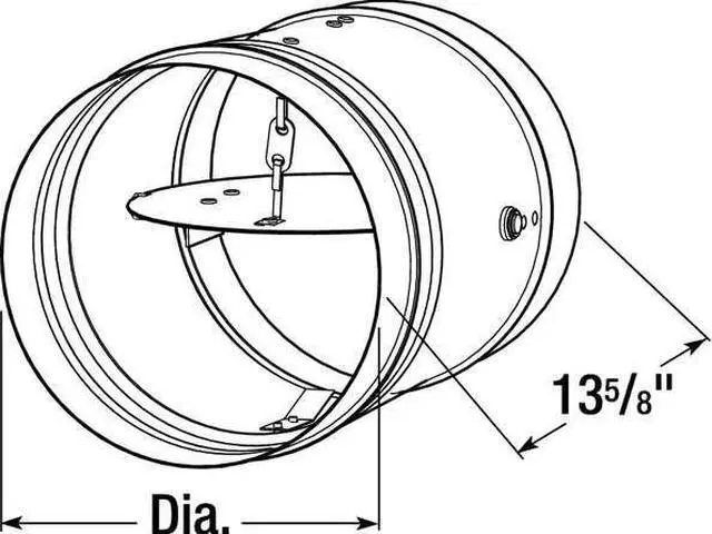 Alt view image 4 of 4 - Round Fire Damper, 165 Deg F, 13-5/8 In. D