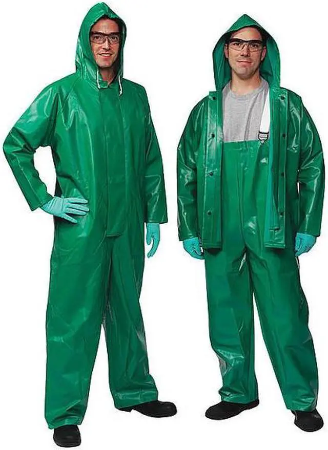 Alt view image 7 of 7 - TINGLEY V41108 Flame Resistant Coverall Rain Suit, PVC, 17 mil Thick, Attached