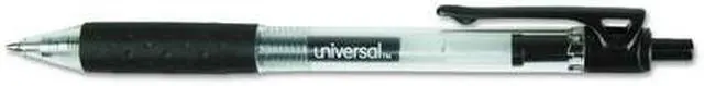Alt view image 4 of 8 - Universal Deluxe Clear Barrel Retractable Gel Ink Roller Ball Pen - UNV39910