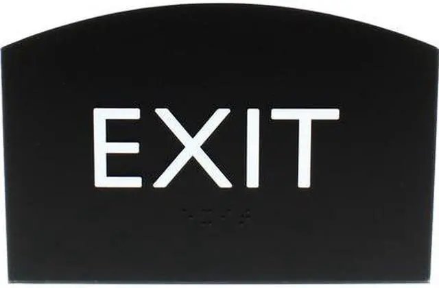 Alt view image 4 of 7 - Lorell Exit Sign, 4-1/2" x 6-4/5" x 1/2", Black, Each (LLR02680)