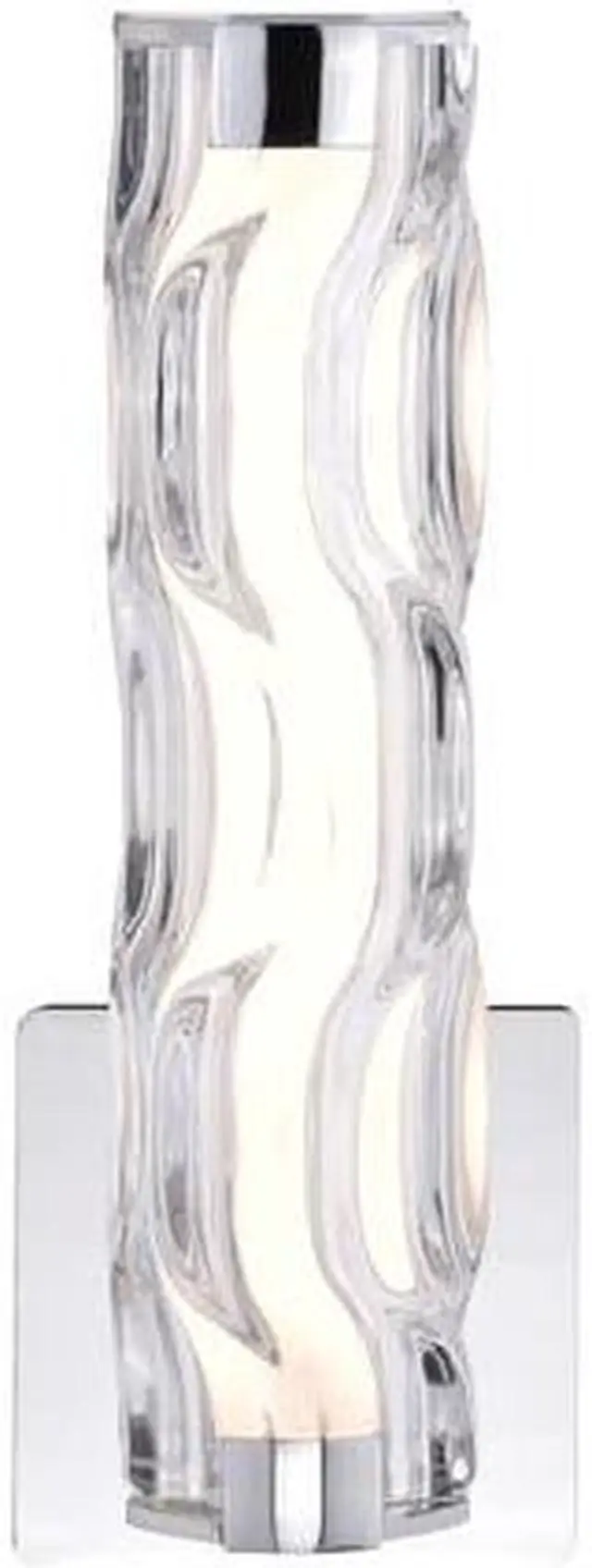 Main image of VAXCEL W0357 Marseille 13-in. H LED Wall Light, chrome finish