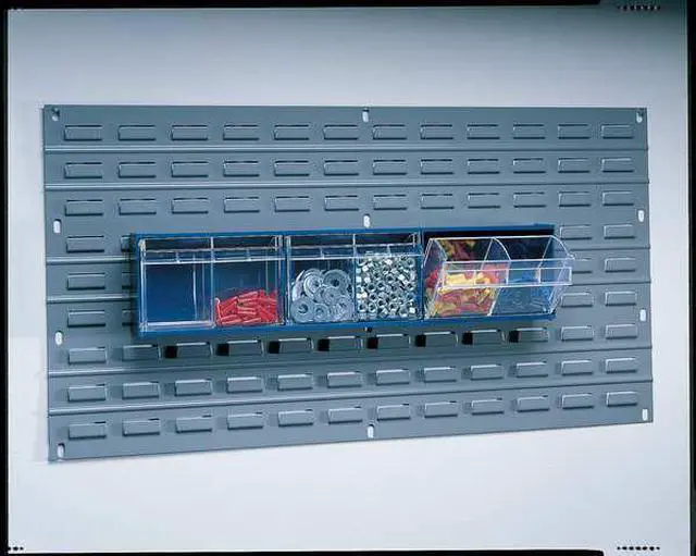 Alt view image 6 of 6 - Quantum Storage Systems Louvered Panel Gray Powder Coated  Steel  QLP-3619