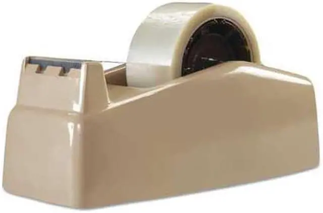 Alt view image 10 of 17 - Scotch Two-Roll Desktop Tape Dispenser 3" Core High-Impact Plastic Beige C22