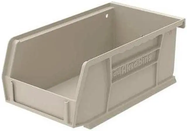 Main image of AKRO-MILS 30220STONE Hang & Stack Storage Bin, Plastic, Beige, 3 in H, 4 1/8 in