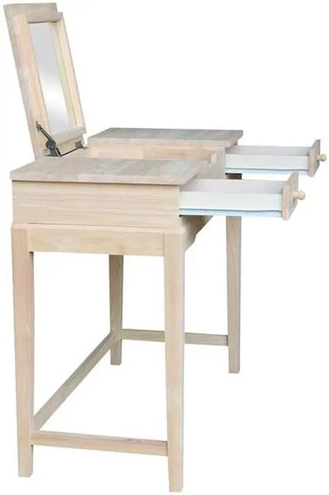 Alt view image 8 of 10 - International Concepts Vanity Table Unfinished - DT-2