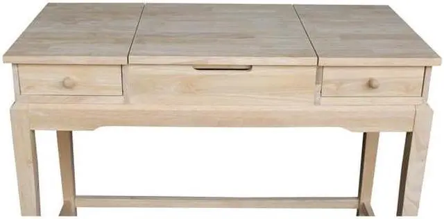 Alt view image 5 of 10 - International Concepts Vanity Table Unfinished - DT-2
