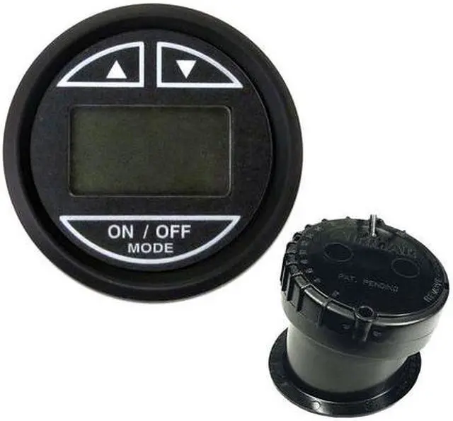 Alt view image 3 of 4 - Faria Beede Instruments Euro Black Depth-in Hull Mount 12851