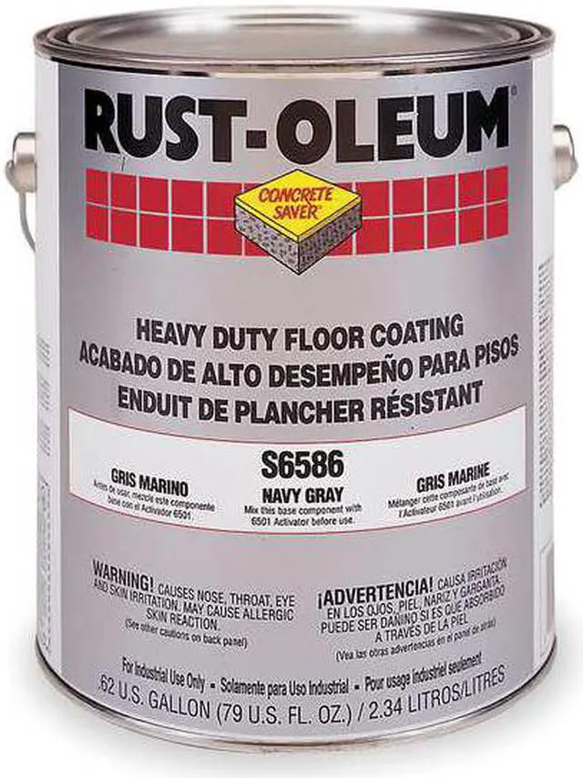 Alt view image 3 of 5 - RUST-OLEUM S6586413 1 gal Floor Coating, High Gloss Finish, Navy Gray, Solvent