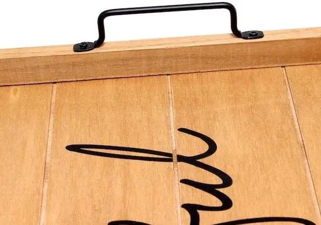 Alt view image 13 of 20 - Elegant Designs Decorative Wood Serving Tray w/ Handles, 15.50" x 12", "Thankful" HG2000-NTF