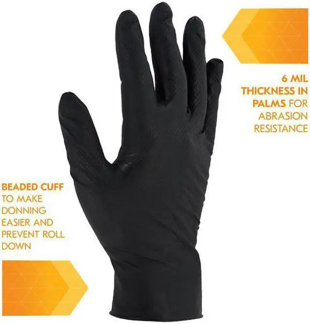 Alt view image 4 of 6 - KIMBERLY-CLARK 49276 Disposable Glove, Nitrile, Black, M, 100 PK