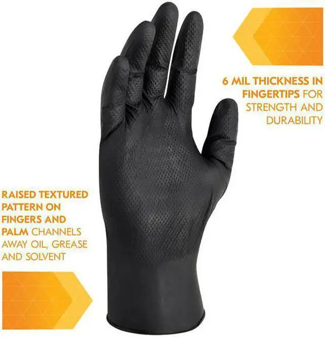 Alt view image 3 of 6 - KIMBERLY-CLARK 49276 Disposable Glove, Nitrile, Black, M, 100 PK