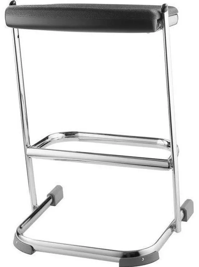 Alt view image 7 of 14 - NPS 6624 Series Elephant Z-Stool - Backless - Supports Up to 500 lb - 24" Seat Height - Black Seat, Chrome Frame