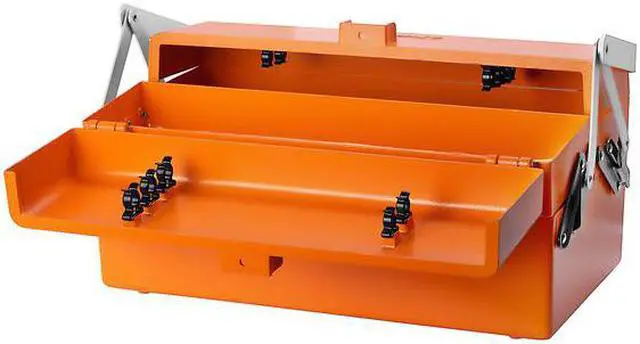 Alt view image 3 of 3 - GROZ 40004 Cantilever Tool Box, Aluminum, Orange, 18 in W x 9 in D x 9-1/2 in H