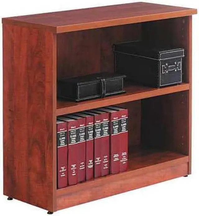Alt view image 12 of 17 - Alera Valencia Series Bookcase Two-Shelf 31 3/4w x 14d x 29 1/2h Med Cherry VA633032MC