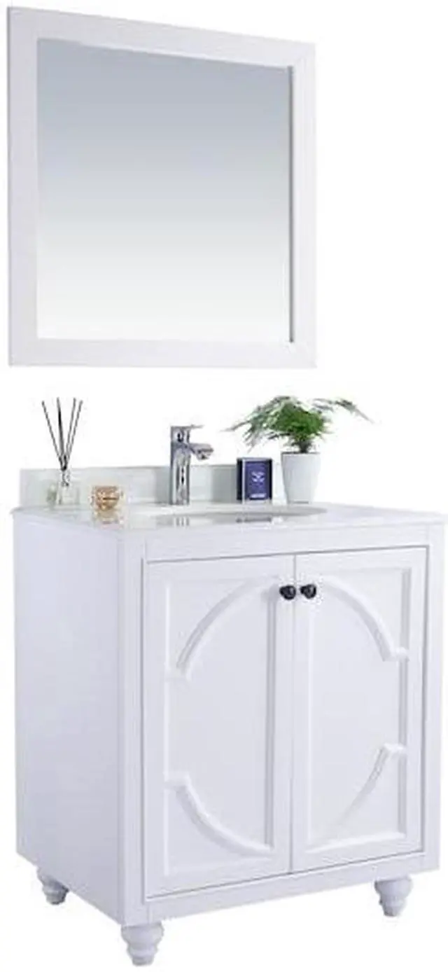 Alt view image 10 of 10 - Odyssey - 30 - White Cabinet + Pure White Phoenix Stone Countertop