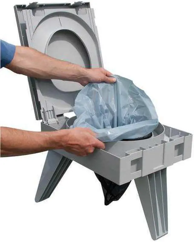 Alt view image 5 of 5 - CLEANWASTE D119PET Portable Toilet,Plastic,Wt. 8.43 lb