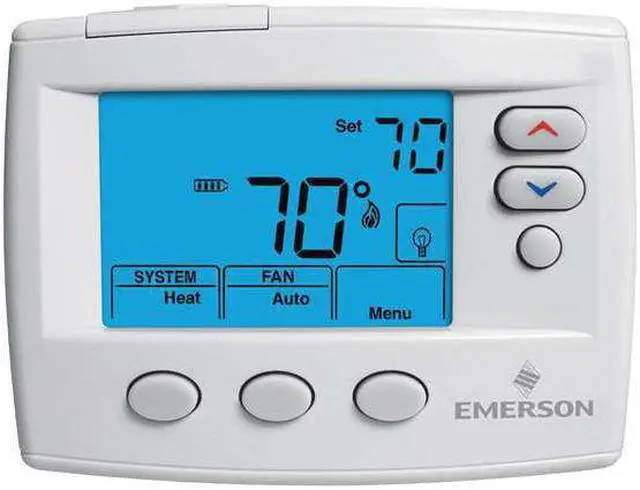 Alt view image 2 of 3 - EMERSON 1E78-140 Thermostat , 1 H 1 C, Battery , 24VAC