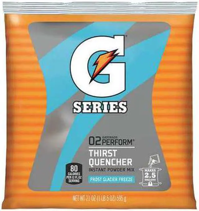 Alt view image 3 of 4 - G Series 02 Perform® Thirst Quencher Instant Powder, 21 Oz, Pouch, 2.5 Gal Yield, Glacier Freeze
