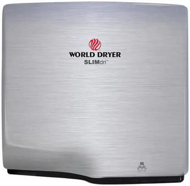Main image of World Dryer L-973A Slimdri, Stainless Steel Brushed, Surface-Mounted Ada Compliant Hand Dryer