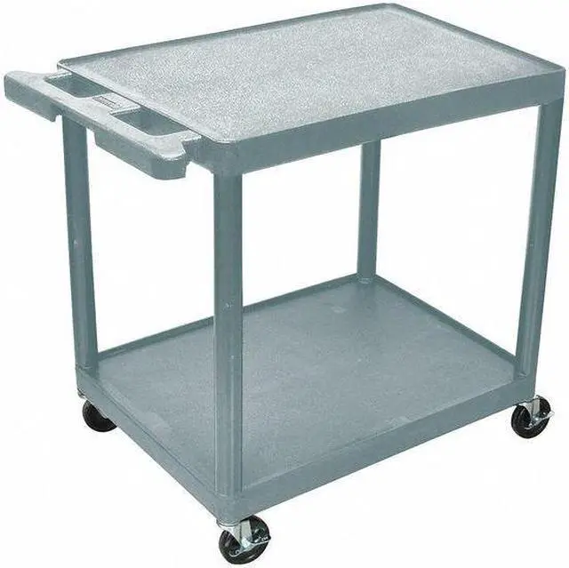 Alt view image 5 of 5 - ZORO SELECT STC22-G Utility Cart with Lipped Plastic Shelves, 300 lb Load