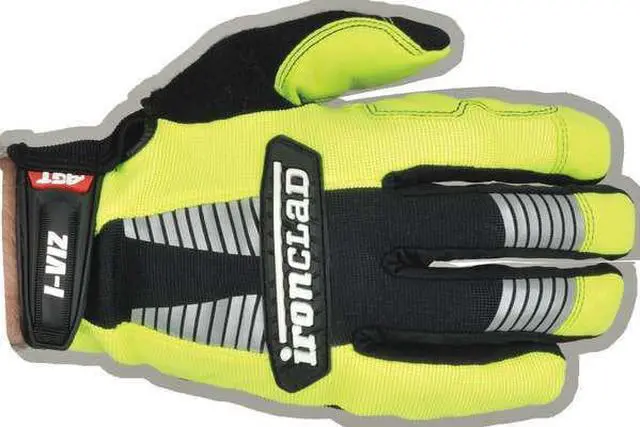Alt view image 7 of 8 - IRONCLAD PERFORMANCE WEAR IVG2-02-S I-Viz(R) Hi-Vis Mechanics Gloves, Synthetic