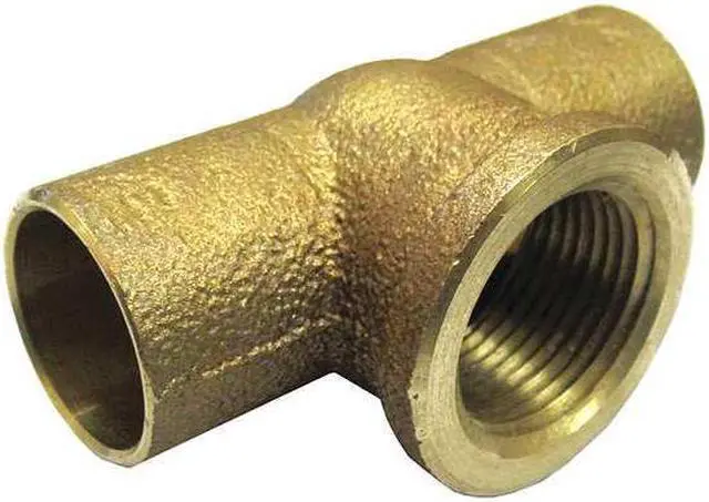 Alt view image 2 of 2 - ZORO SELECT 24W594 3/4" NOM C x 1/2" FNPT Copper Reducing Tee