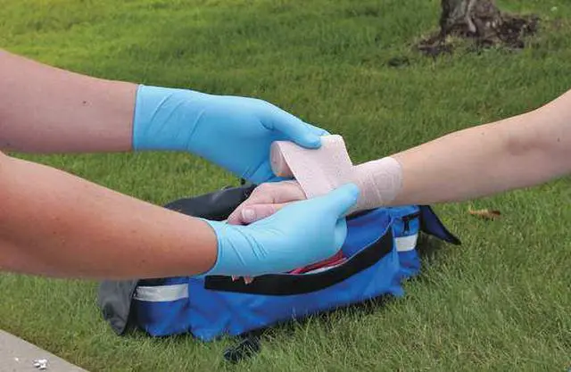 Alt view image 3 of 4 - ANSELL N873 Exam Gloves, Nitrile, Powder Free, Blue, L, 50 PK