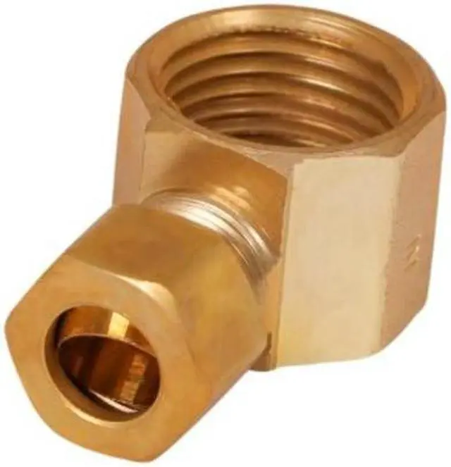 Alt view image 2 of 5 - EVERFLOW C70R-3812-NL 3/8 O.D. COMP x 1/2 FIP Reducing 90 Degree Elbow Pipe