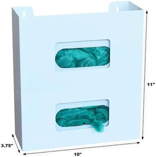 Alt view image 2 of 2 - OMNIMED 305341 Painted White "Square Cut" Glove Box Holder (Double)