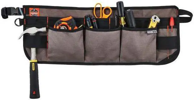 Alt view image 2 of 7 - ERGODYNE 5707 Gray Canvas Waist Apron
