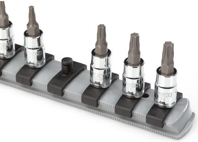 Alt view image 4 of 5 - TEKTON OSR02315 1/4 Inch Drive x 13 Inch Socket Rail, 15 Clips (Gray)