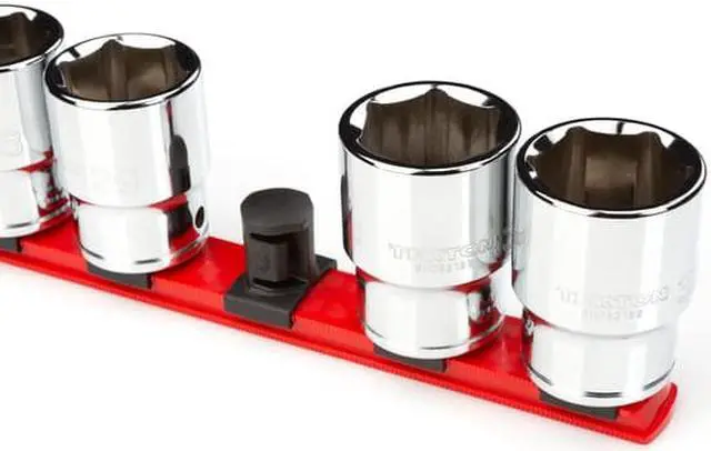 Alt view image 2 of 5 - TEKTON OSR33110 3/4 Inch Drive x 18 Inch Socket Rail, 10 Clips (Red)