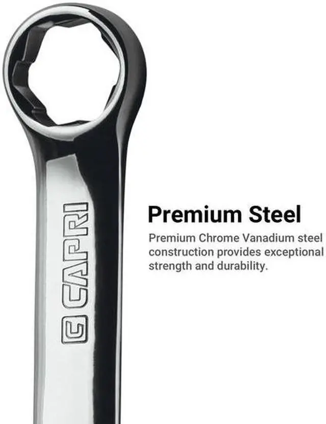 Alt view image 5 of 6 - CAPRI TOOLS CP11750-8SSBPK WaveDrive Pro Stubby Combination Wrench Set, 5/16