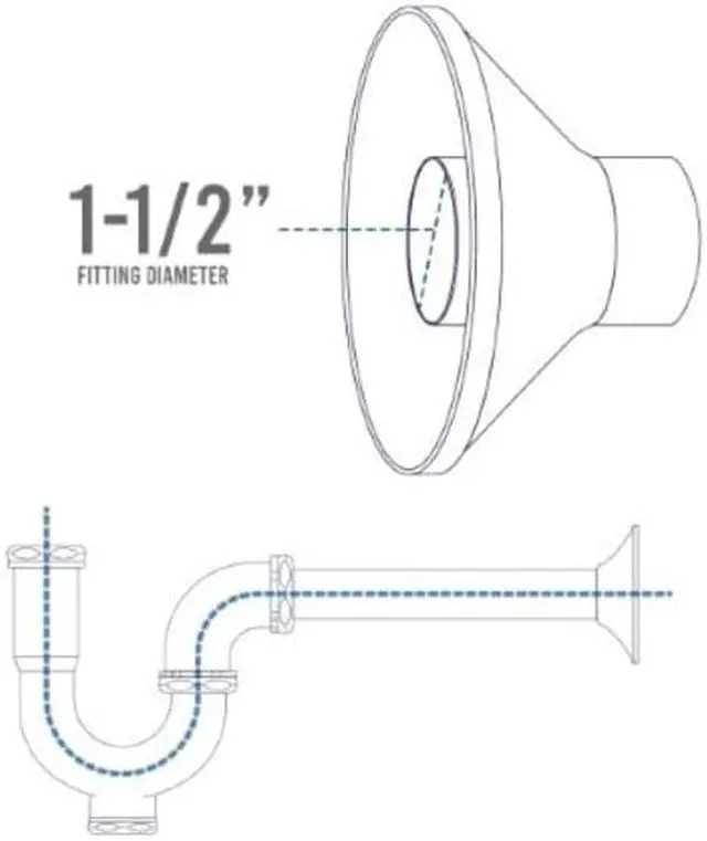 Alt view image 7 of 7 - EVERFLOW 12713 P-Trap with Drain Plug for Tubular Drain Applications, 17GA