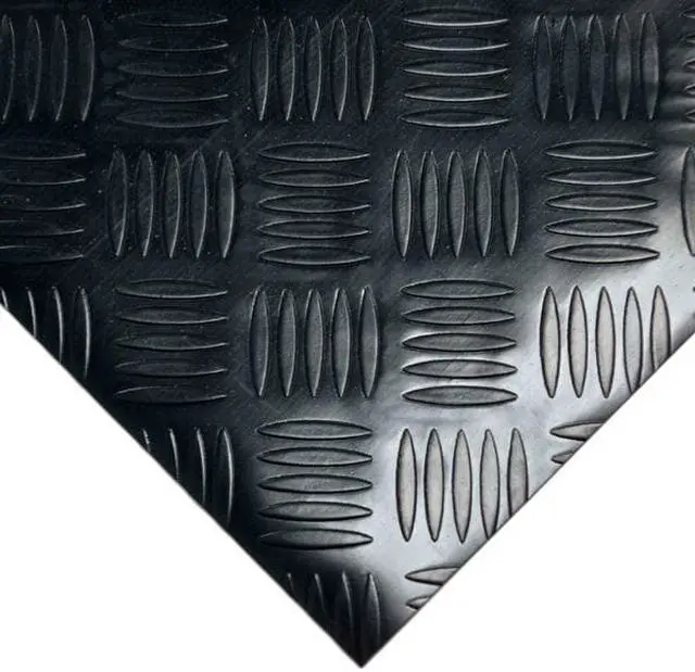 Alt view image 2 of 2 - RUBBER-CAL 03-166 "Diamond-Grip" PVC Flooring - 2mm x 4ft x 12ft Rolls - Dark