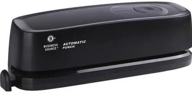 Alt view image 2 of 4 - Business Source Electric 3-Hole Punch, 10 Sheet Capacity, Black, Each (BSN00083)