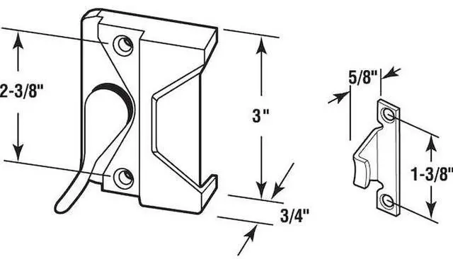 Alt view image 2 of 5 - PRIME-LINE H 3573 Diecast Bronze, Right Handed Vinyl or Wood Casement Lock