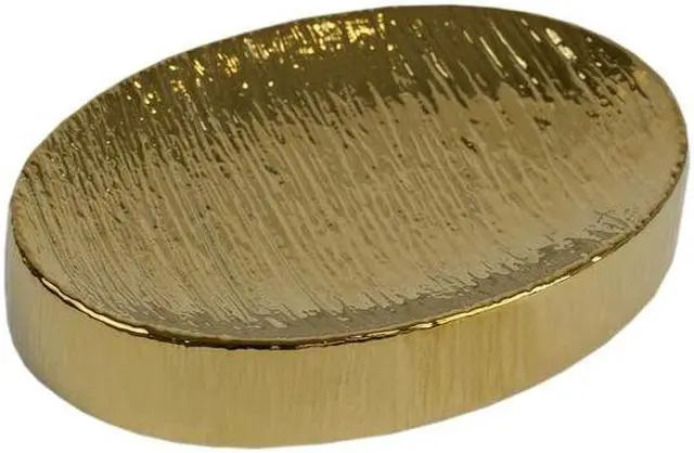 Alt view image 5 of 6 - BLUE DONUTS BD3871462 Blue Donuts 4 Piece Ceramic Bathroom Set, Gold