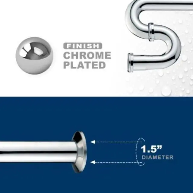 Alt view image 6 of 7 - EVERFLOW 12912 S-Trap with Flange for Tubular Drain Applications, 22GA Chrome