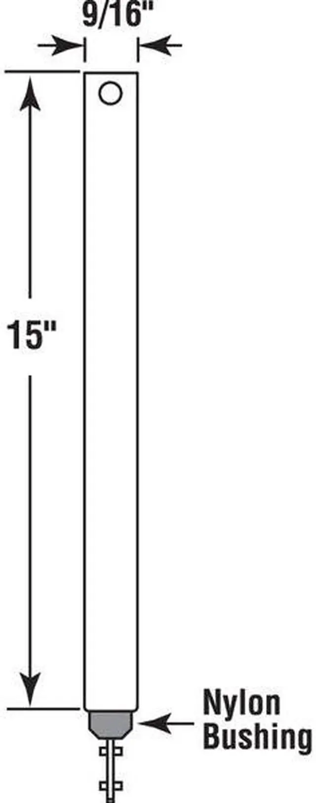 Alt view image 3 of 3 - PRIME-LINE FH 1510 15 in. Spiral Tilt Balance, White Tip (Single Pack)