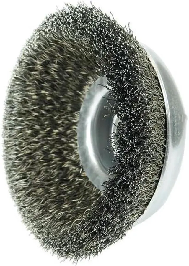Alt view image 2 of 2 - WEILER 36237 Wolverine 6" Crimped Wire Cup Brush, .020" Steel Fill, 5/8"-11 UNC