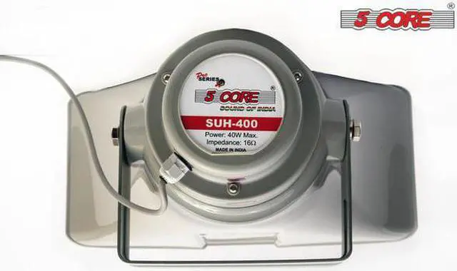 Alt view image 2 of 10 - 5 CORE SUH-400 Pa Horn Indoor Outdoor Waterproof +Driver 400Mm Wide Suh 400