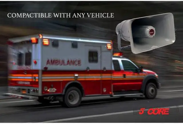 Alt view image 6 of 10 - 5 CORE SUH-400 Pa Horn Indoor Outdoor Waterproof +Driver 400Mm Wide Suh 400