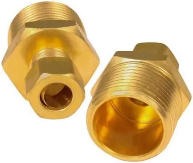 Alt view image 2 of 7 - EVERFLOW C68R-1412-NL 1/4" O.D. COMP x 1/2" MIP Reducing Adapter Pipe Fitting,
