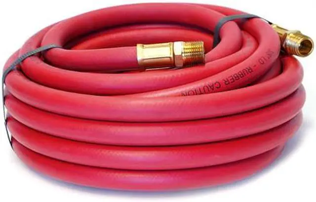 Alt view image 5 of 6 - STEELMAN 98459-IND 30-Foot Long Rubber 3/8" ID Air Hose with 3/8" NPT Brass