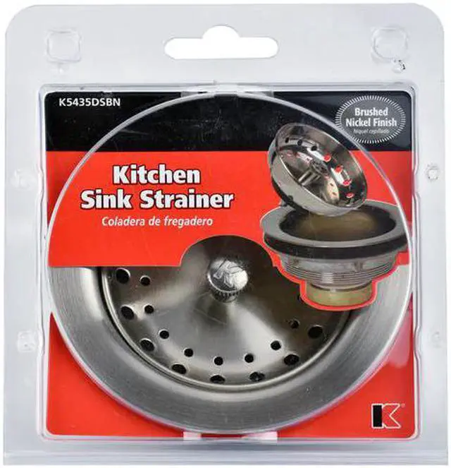 Alt view image 3 of 7 - KEENEY MFG K5435DSBN Sink Strainer with Fixed Post Basket, Brushed Nickel